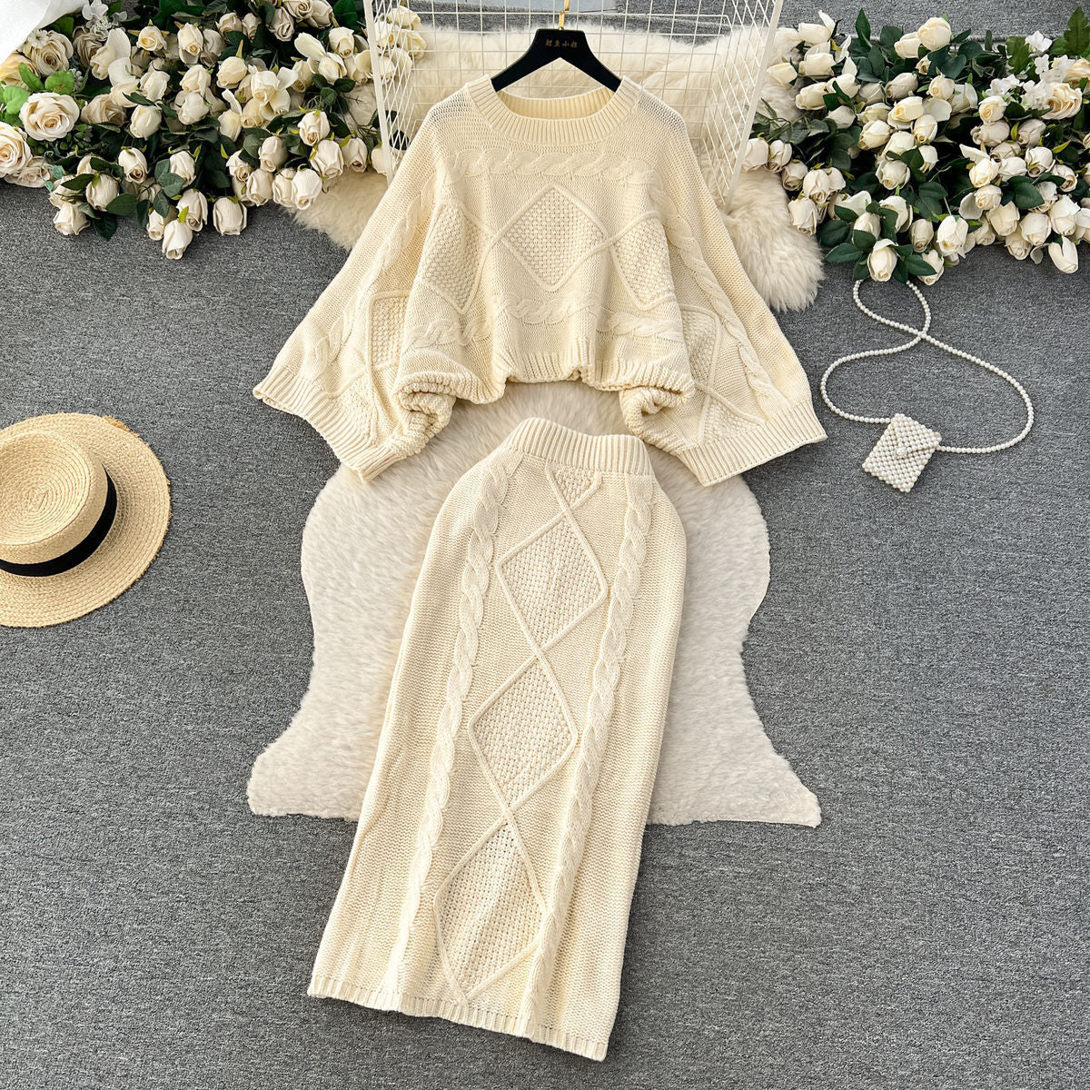 Cozy Knit Jumpsuit Set for Women