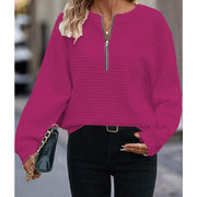 Chic Solid Color Long Sleeve Women's Pullover Sweater