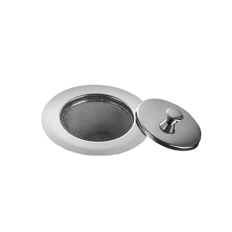 Stainless Steel Kitchen Sink Strainer with Cover – Efficient Mesh for Vegetable Washing and Drain Protection