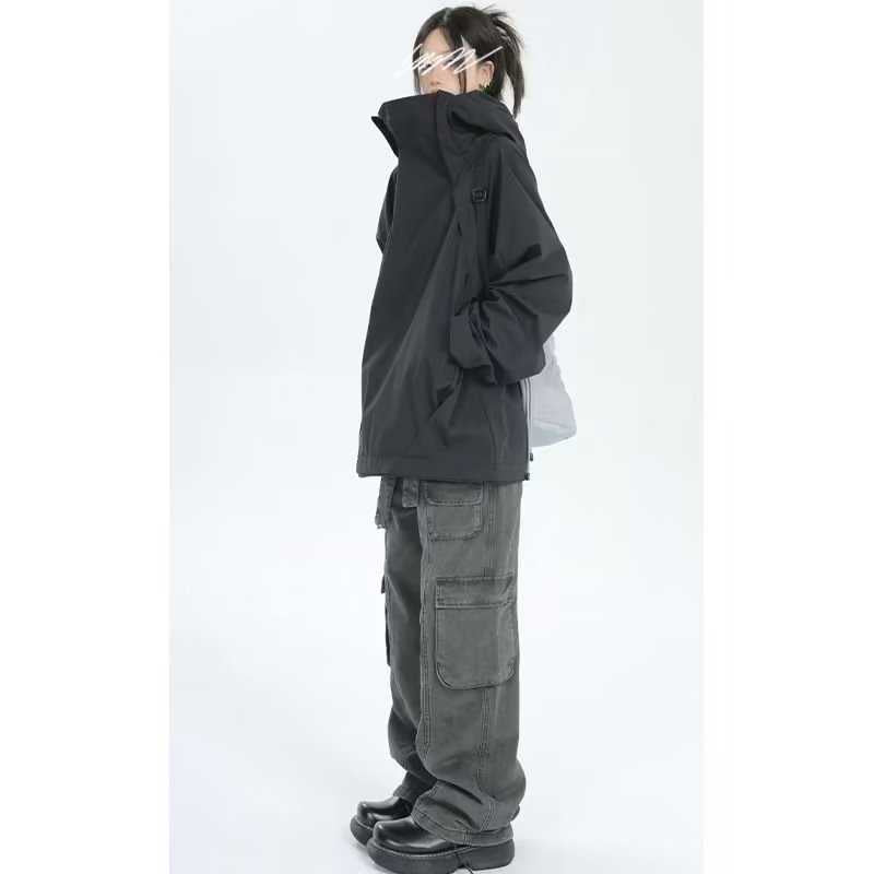 Autumn Solid Color Mechanical Style Design Sense Versatile Casual Jacket