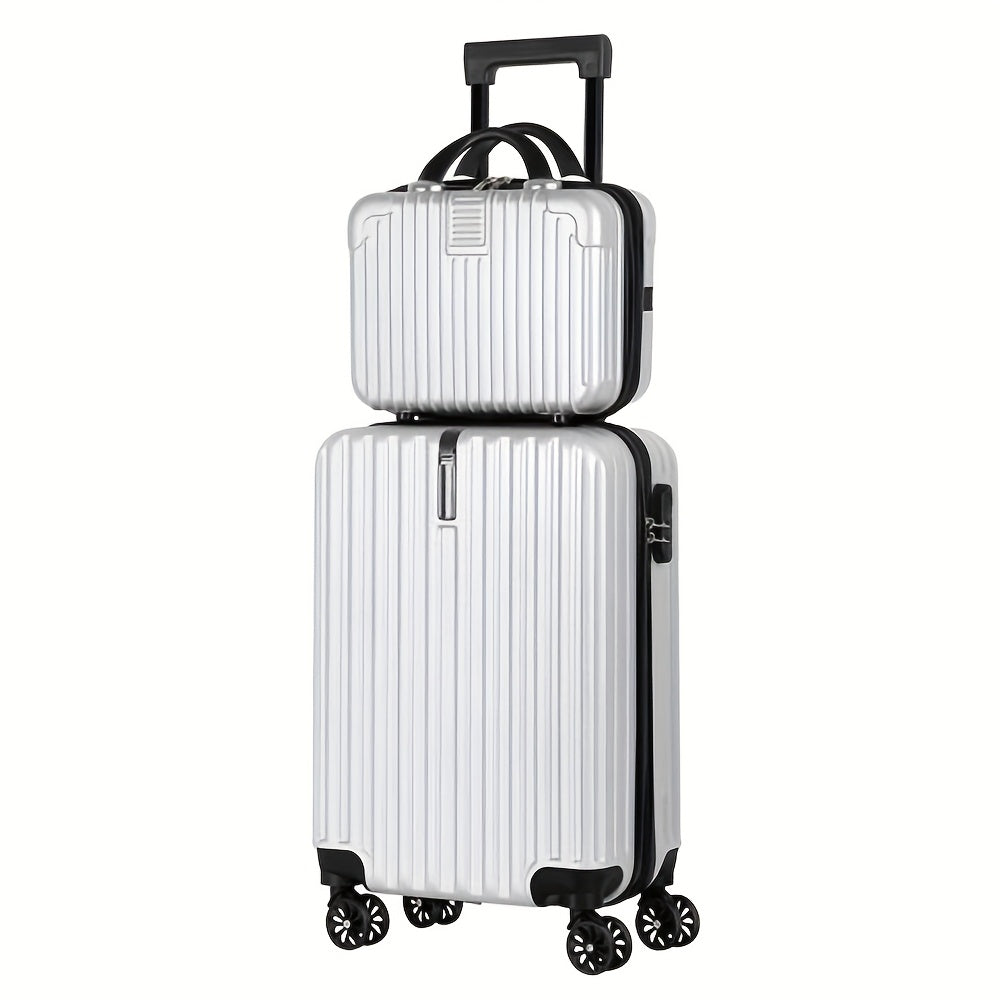 1pc/2pcs Suitcase Set Boarding Luggage Bag, 20inch Satchel Suitcase And 14inch Handbag Can Be Worn Diagonally Across The Trolley Case, with Wheels, Multi-Color Suitcase, for Office, Carryon...
