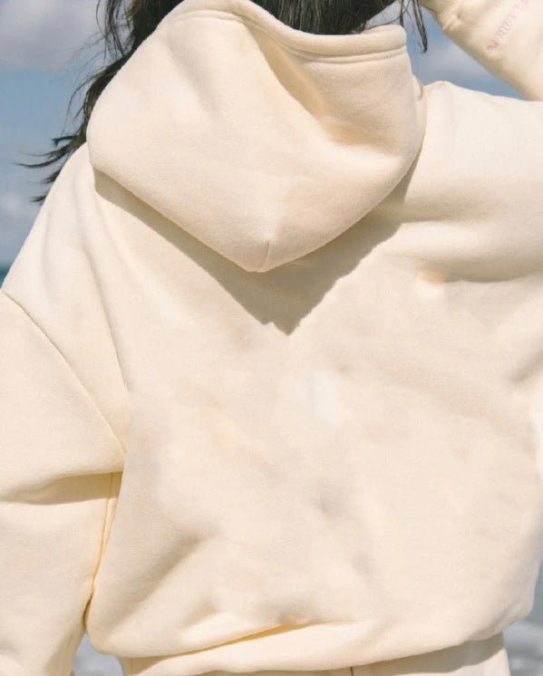 Cozy Fleece-Lined Kangaroo Pocket Drawstring Hoodie