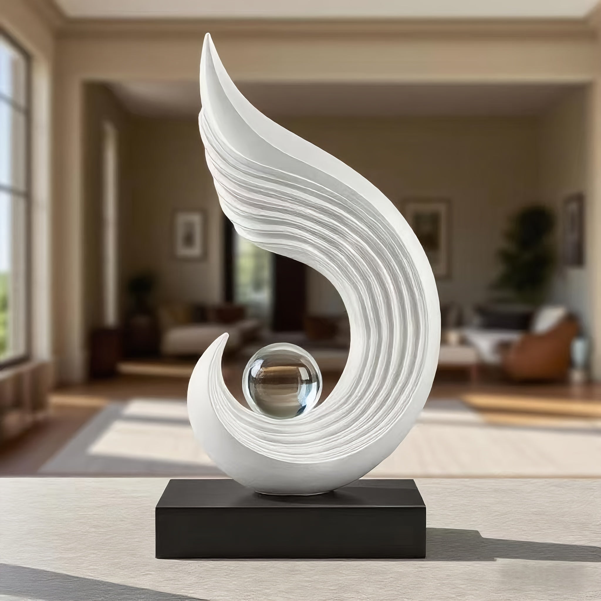 1pc Elegant Golden Winged Resin Art Piece - High-End Wine Cabinet Decor for Living Room, Entryway, TV Stand - Indoor/Outdoor Use, No Electricity Needed, Living Room Decor|Elegant Decor Piece|Detailed…