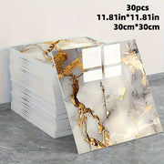 30pcs of self-adhesive marble wall tiles -30.0cm x 29.99cm, PVC foam kitchen and bathroom tailgate, can be DIY cut, mixed colors suitable for modern decoration, decorative tiles | fashionable tile…
