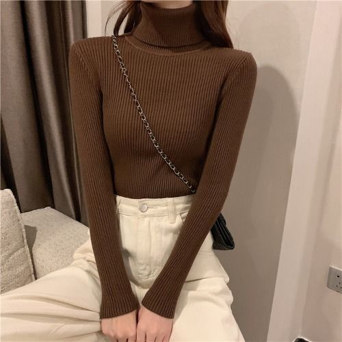 Turtleneck Knitted Sweater for Women Autumnwinter New Arrival