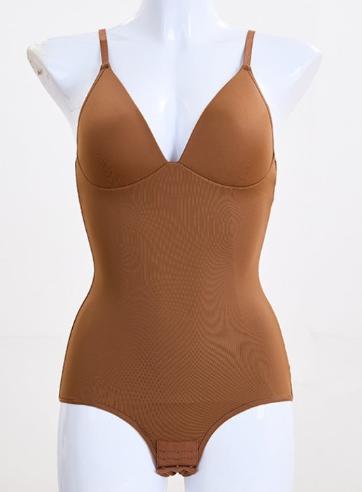Seamless V-Neck Waist Trainer & Body Shaping Corset