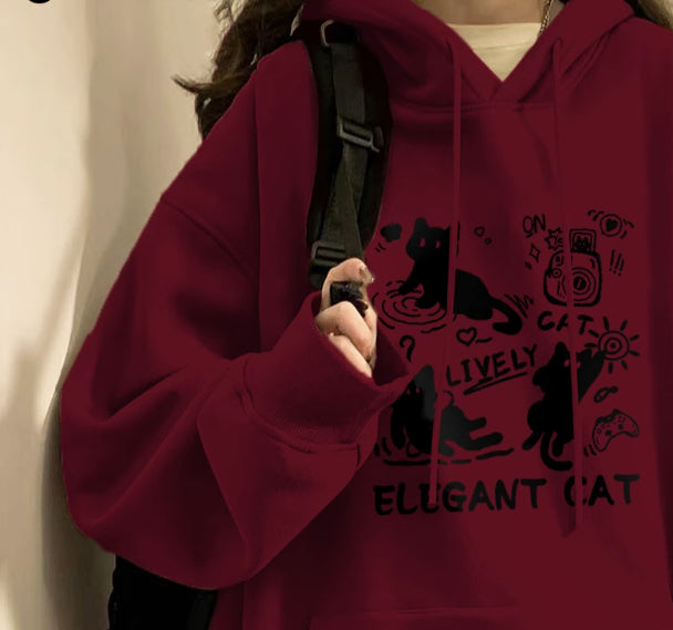 Plus Cashmere Slimming Women's Winter Hoodie