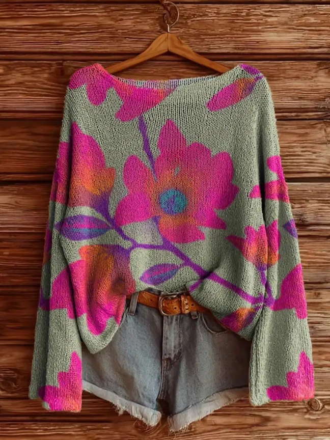 Women's Printed Knitted Sweater