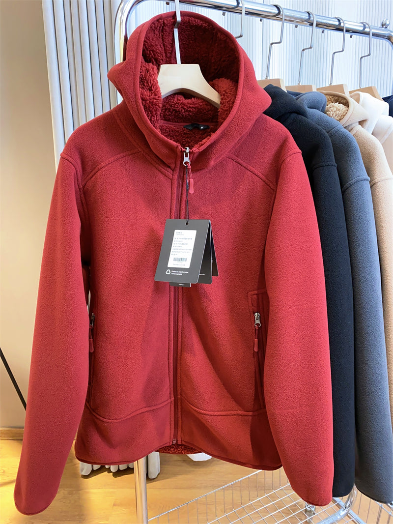 Thickened Double-Sided Fleece Zipper Hoodie