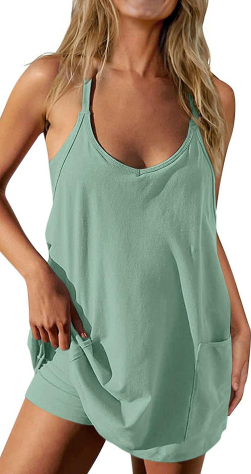 Women's Casual One-Piece Romper Shorts Jumpsuit