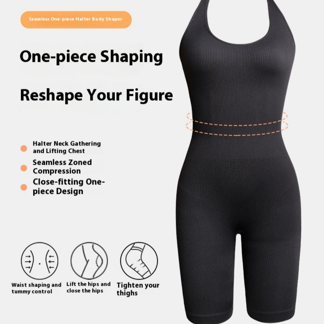 Halter Backless Slim-Fit Shaping Jumpsuit