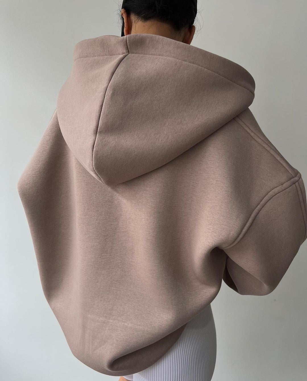 Fleece-Lined Printed Long-Sleeve Hooded Sweatshirt