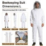 Professional Beekeeping Suit with Full-Body Protection and Face Shield