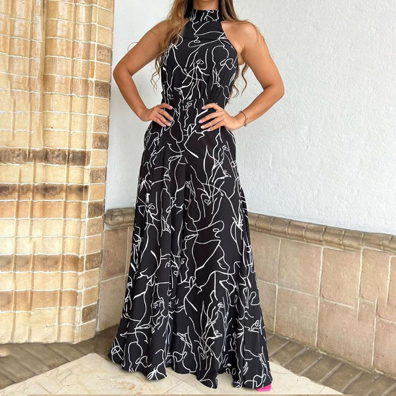 Elegant Halterneck Wide-Leg Jumpsuit