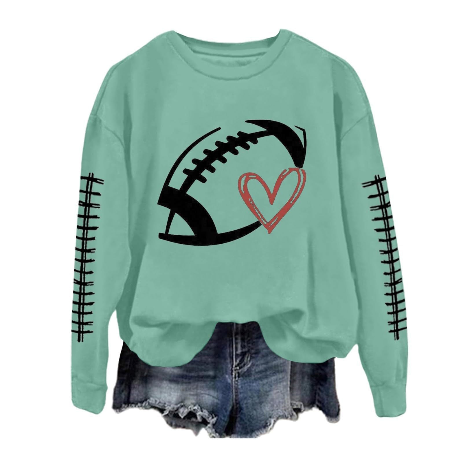 Women's Geometric Print Baseball Pullover Sweatshirt