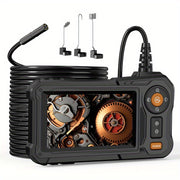 Endoscope With Semi-Rigid Snake Camera For Phone/ Borescope Camera With 4.3" IPS Screen, Local Warehouse Endoscope Camera With Light, 1080P HD With 8 LED Lights, 16.4FT Semi-Rigid Cord, IP67 Waterp...