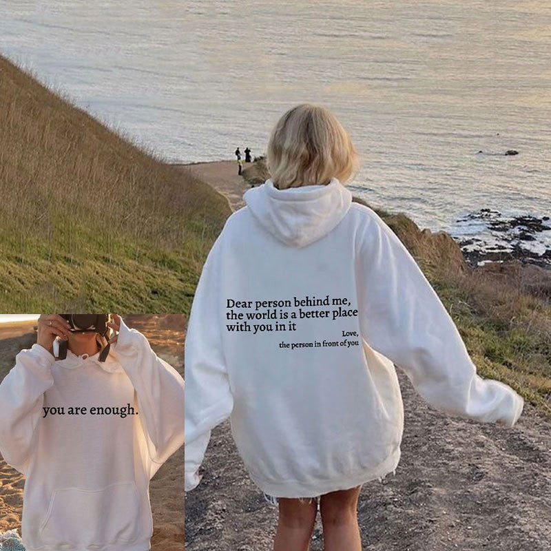 Women's Brushed Fleece Letter Graphic Hoodie