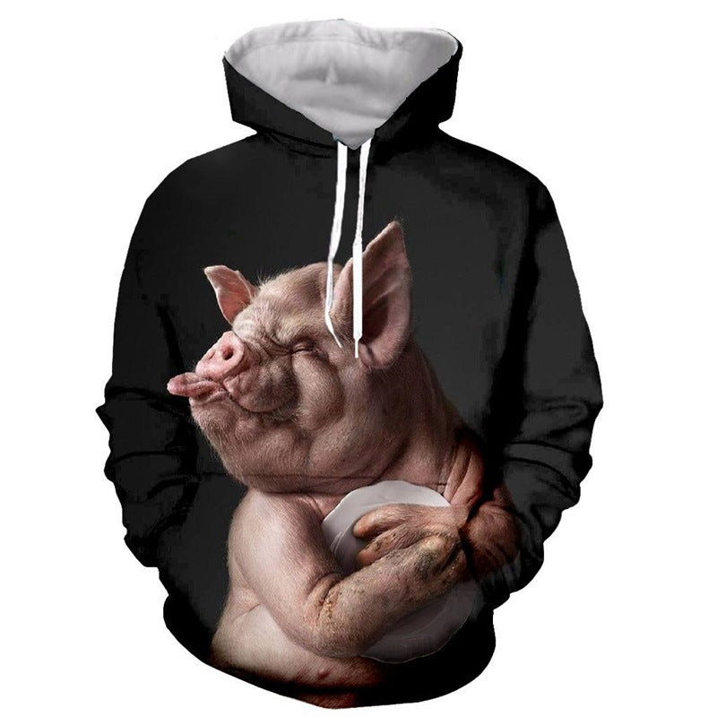 Men's 3D Printed Casual Hooded Sweatshirt