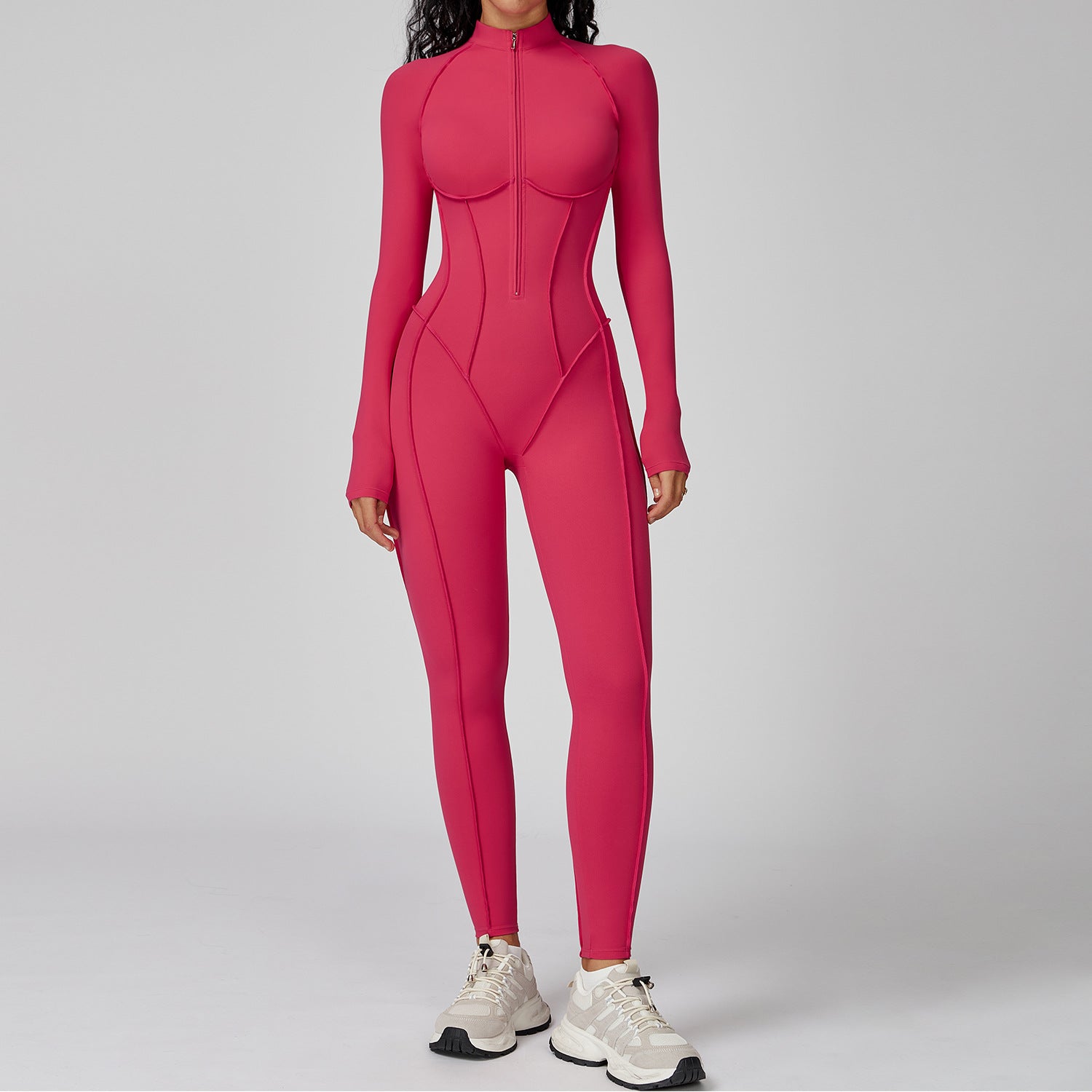 Women's Contrast Color Active Sports Jumpsuit