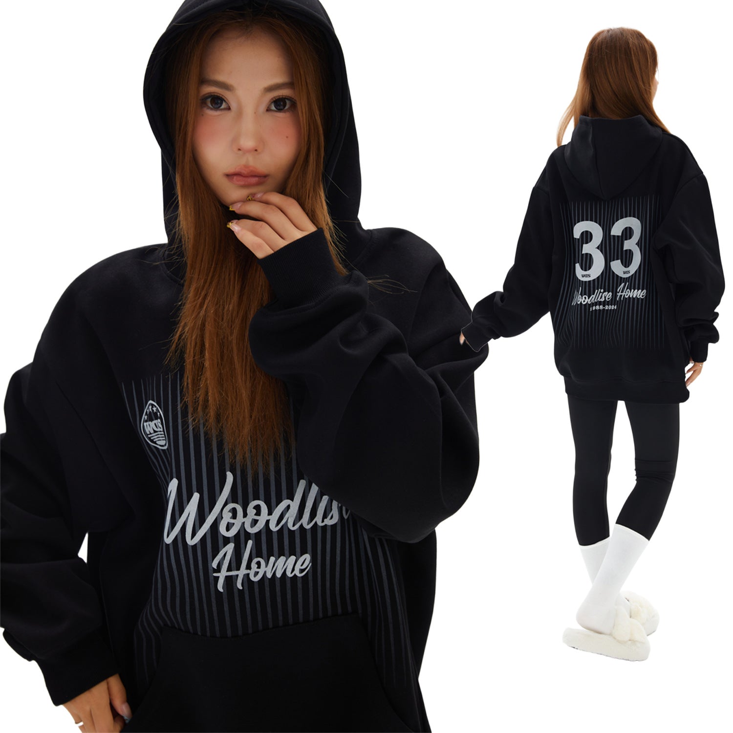 Women's Casual Oversized Hooded Sweatshirt with Pocket