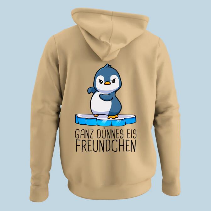 Cute Penguin Print Korean Oversized Hooded Sweatshirt