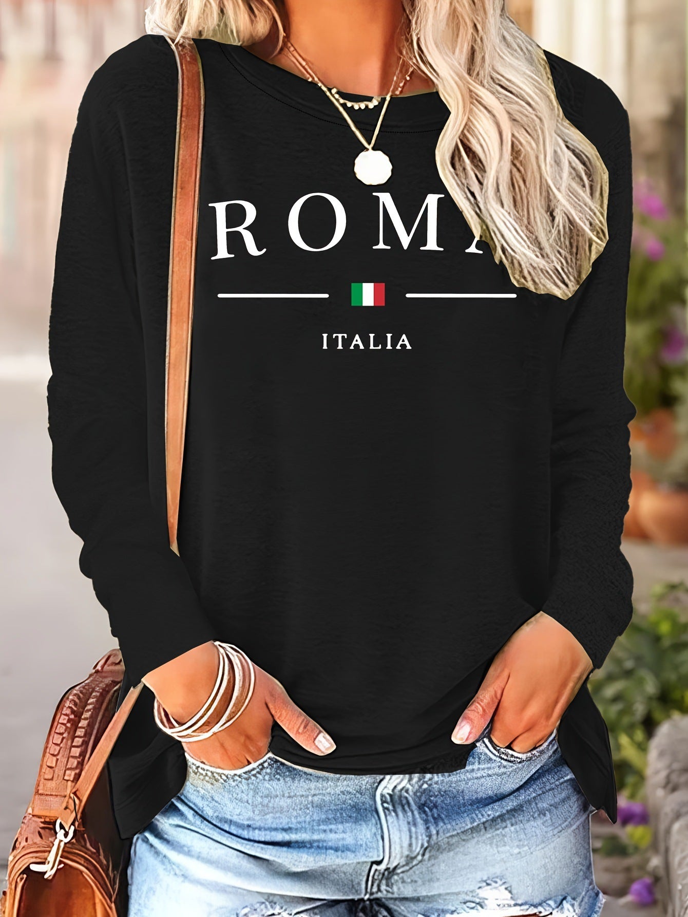 Plus Size 3D Print Long Sleeve Casual Sweatshirt