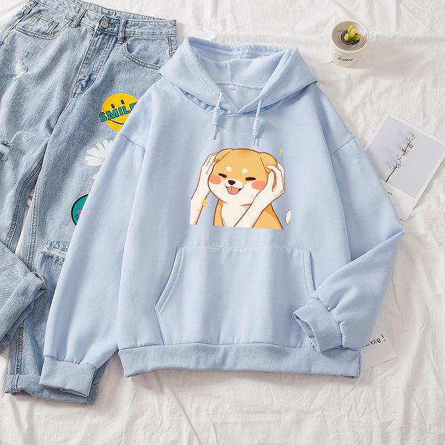 Casual Solid Color Loose Pullover Hoodie