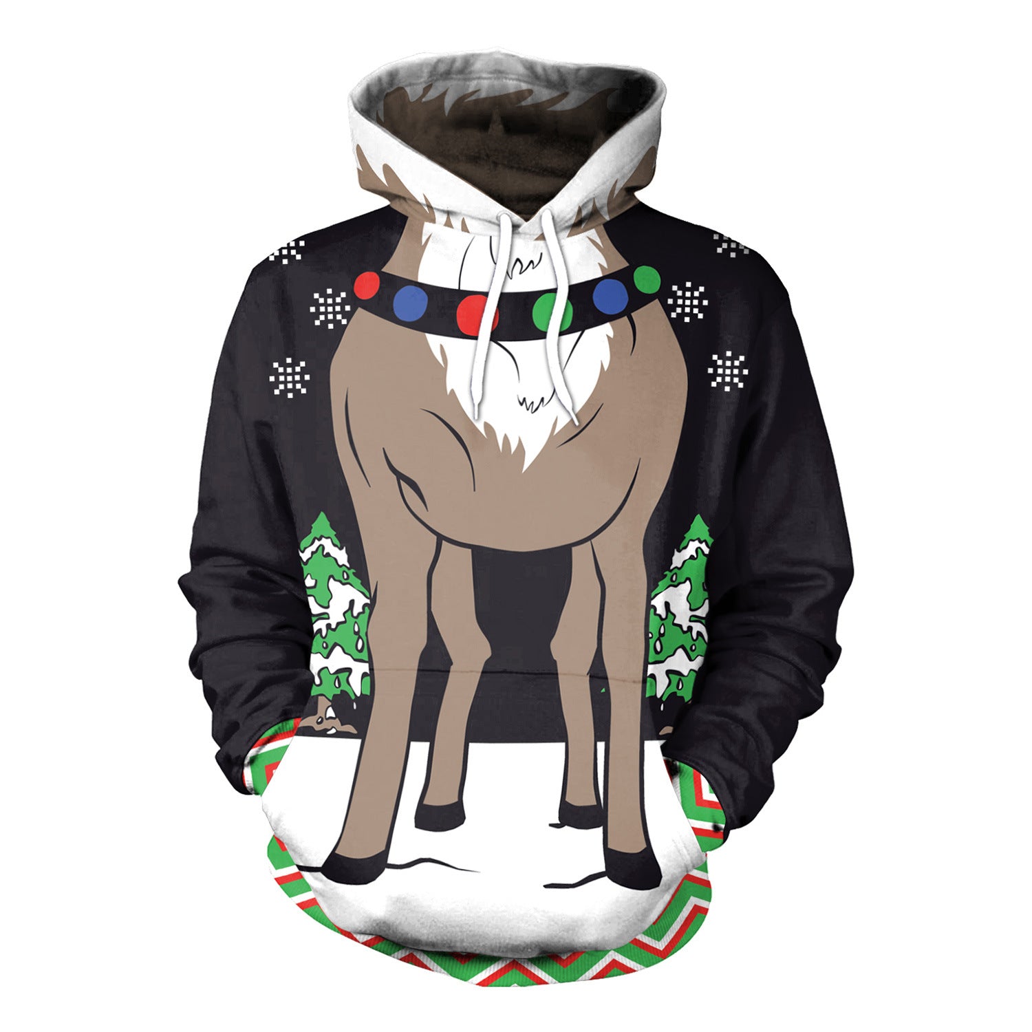 Festive Christmas Hooded Sweater Dress for Women