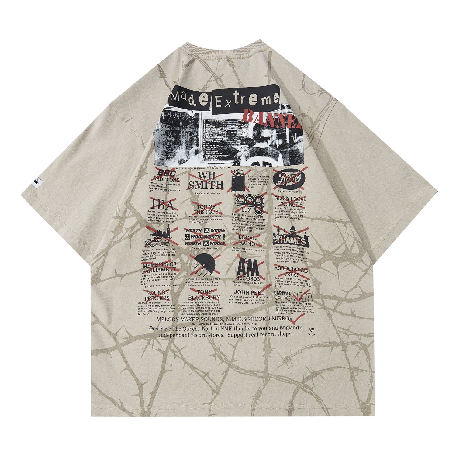 Letter Print Casual Round Neck Short Sleeve Tee