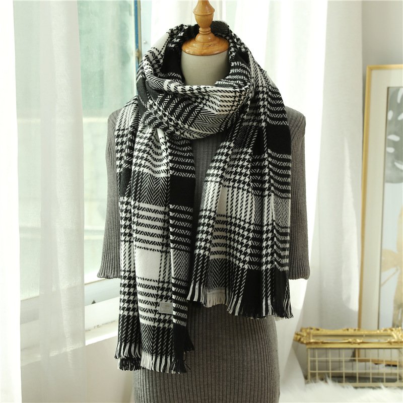 Cozy Plaid Shawl Scarf