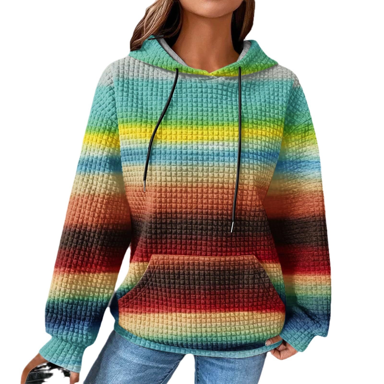 3D Printed Casual Winter Hooded Sweatshirt