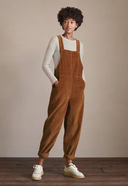 Women's Corduroy Bib Overalls Casual Loose Jumpsuit