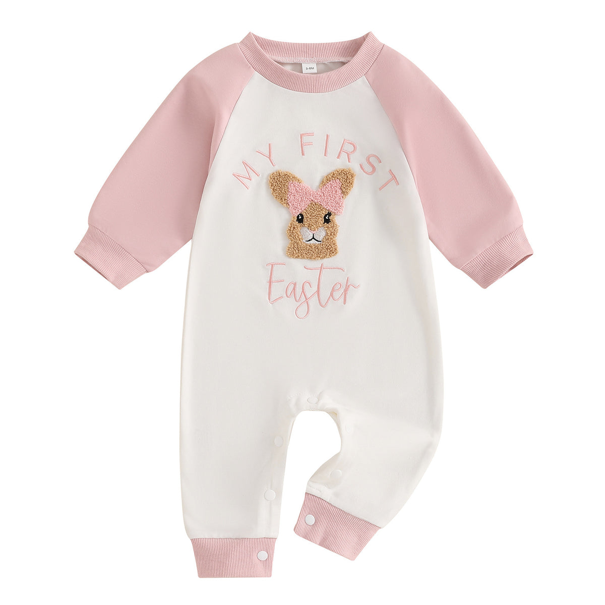 Cute Cartoon Color-Block Baby Romper Jumpsuit