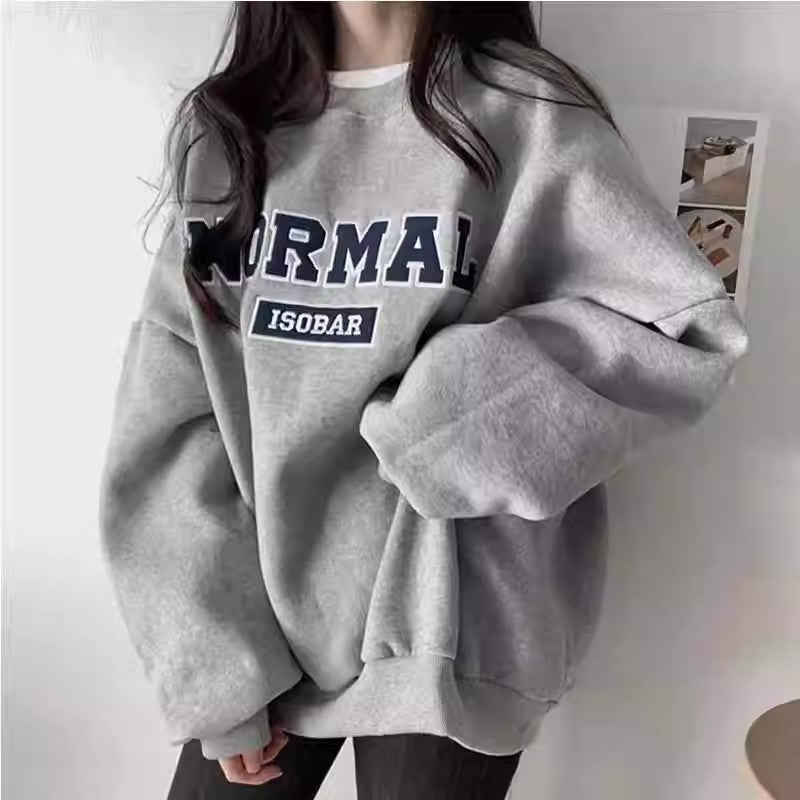 Cozy Fleece-Lined Loose Hoodie for Women