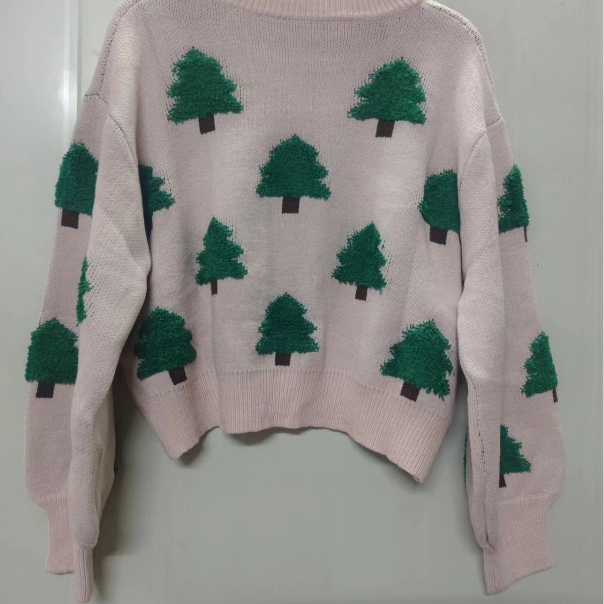 Cute Christmas Tree Pattern Sweater Soft and Smooth Beautiful Sweater