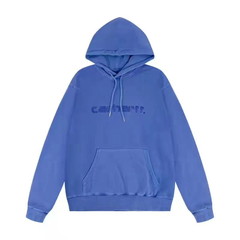 Embroidered Loose Couple Hoodie for Men and Women