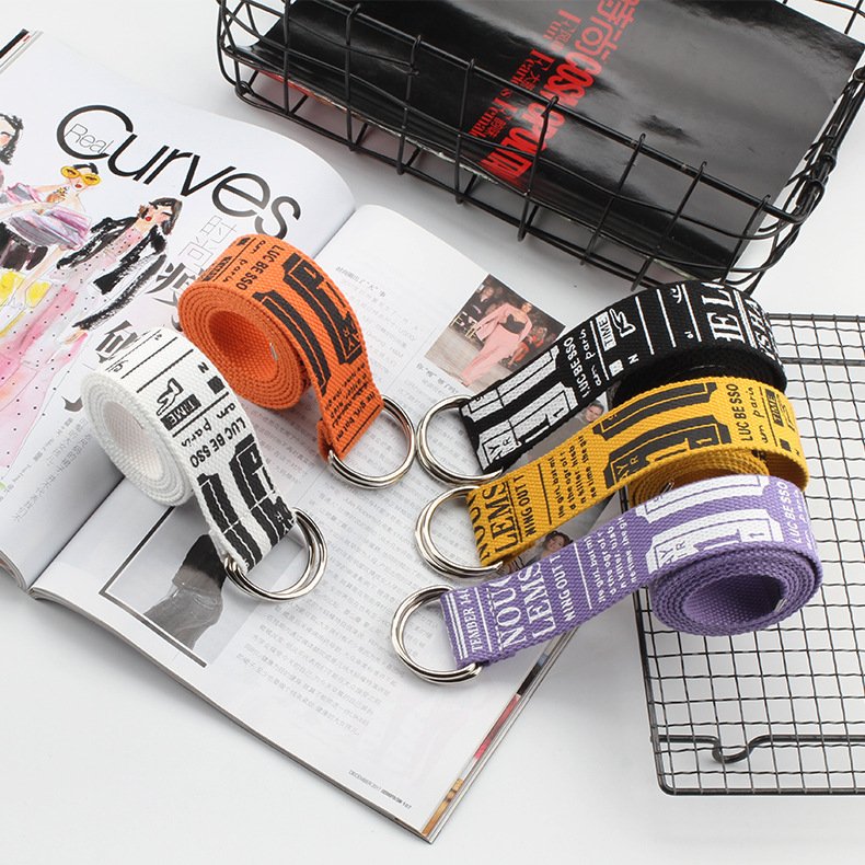 Elegant Student Canvas Belt