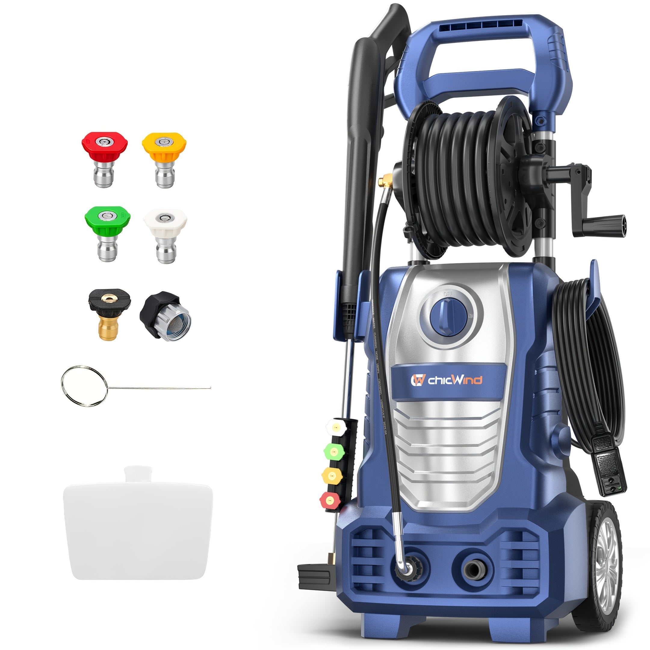 [Electric Pressure Washer] 2026New Electric Pressure Power Washer 2070 PSI With 4 Quick Connect Nozzles, Inlet Hose & Filter, Foam Cannon For Cars/Fences/Patios/Home Cleaning