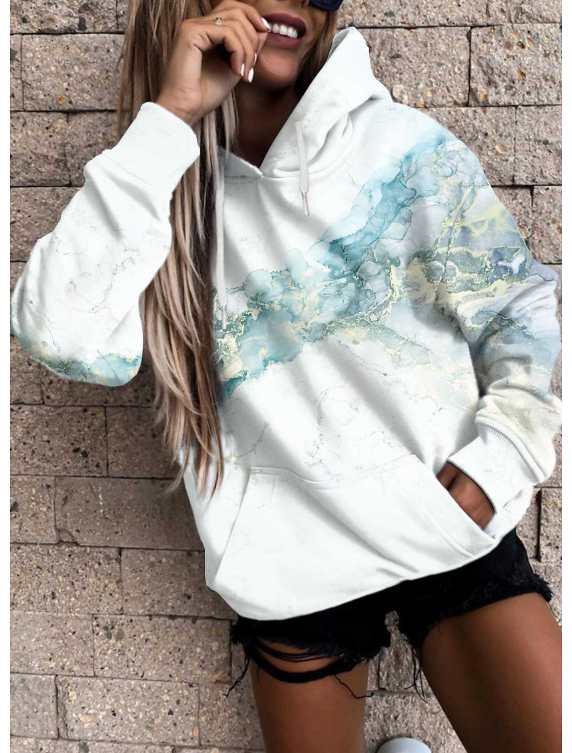 Women's 3D Digital Print Graphic Sweatshirt Casual Top