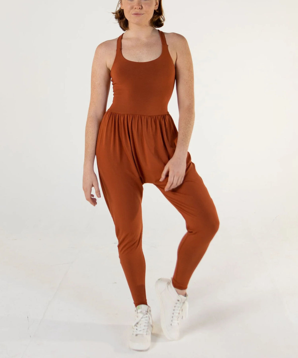 Women's Fashion Sleeveless Loose U-neck Jumpsuit