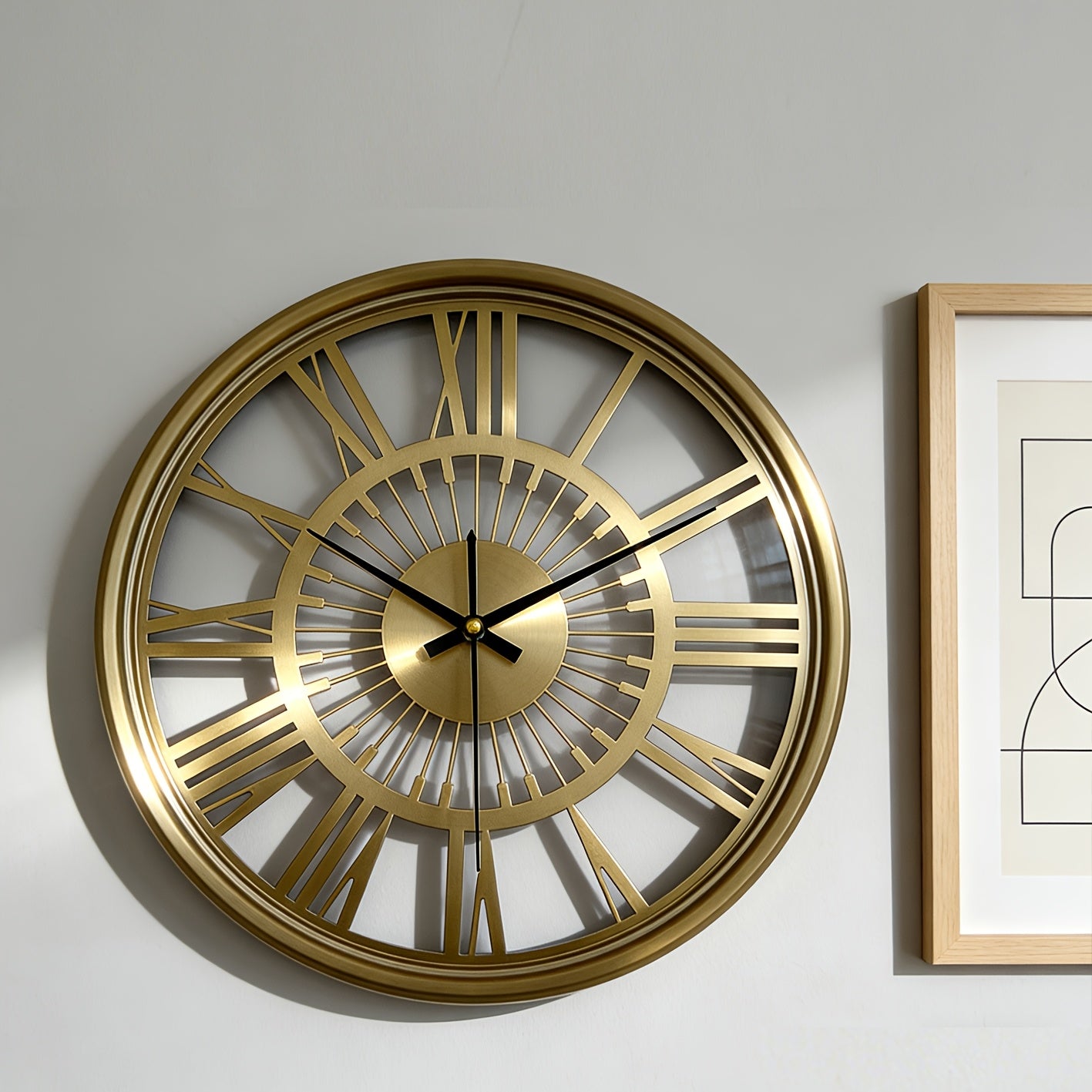 Silent Metal Wall Clock – 3D Iron Art Design, No Ticking Sound – Perfect for Living Room or Bedroom