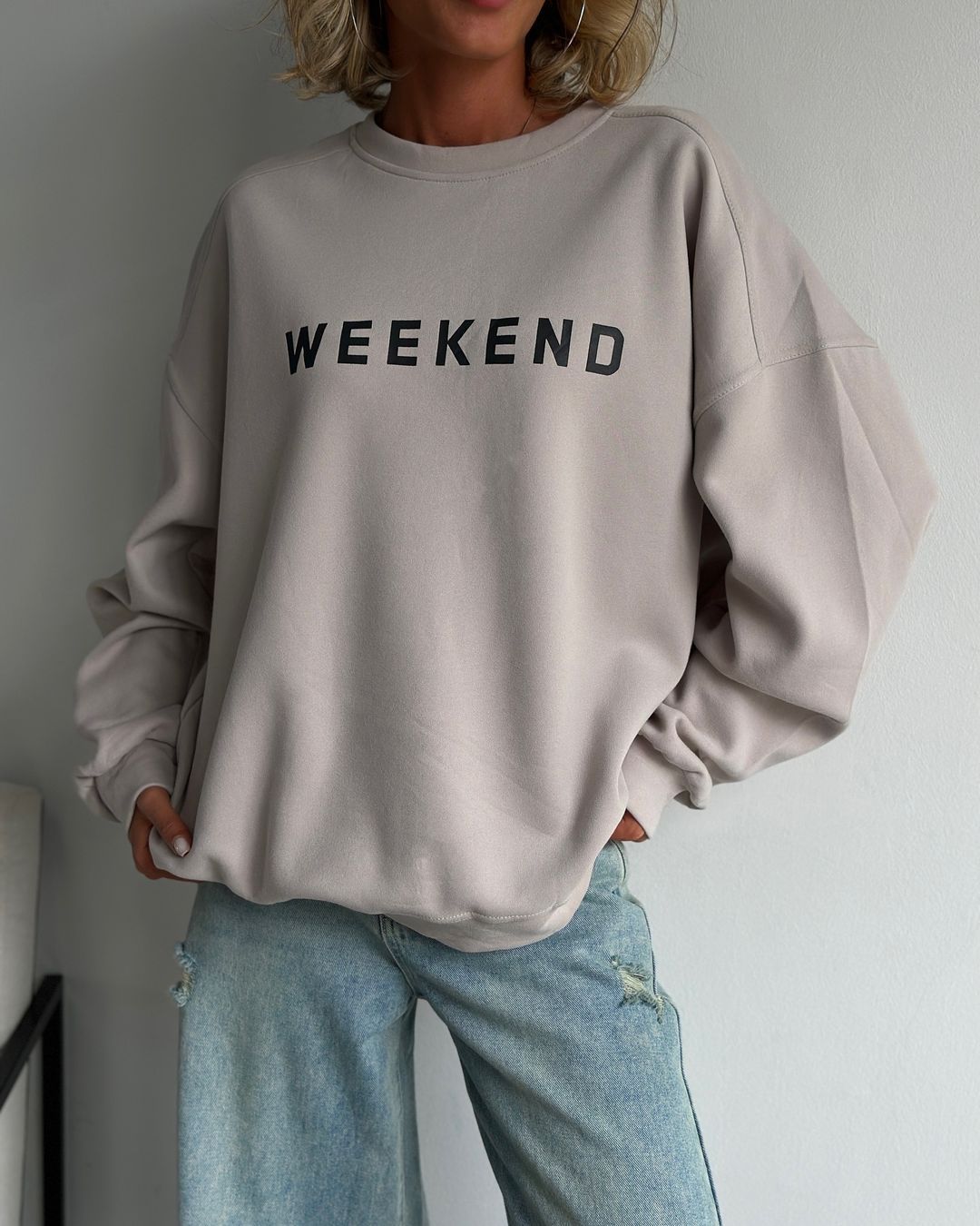 Cozy Women's Printed Long Sleeve Thick Pullover Sweatshirt