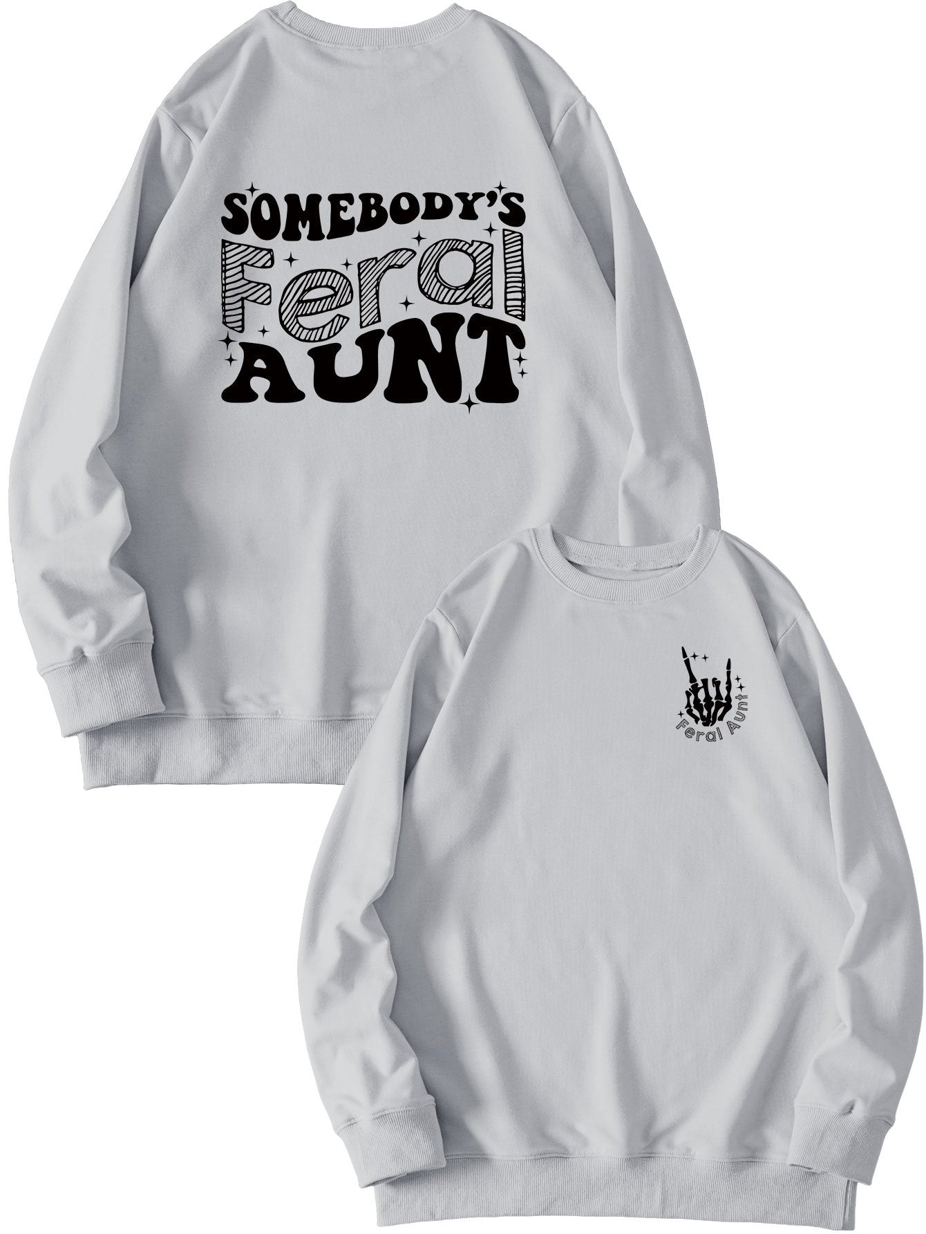 Women's Printed Loose Pullover Sweatshirt Street Fashion
