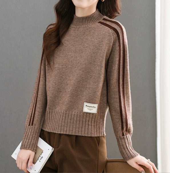 Short Sweater Women's Small Foreign Wool Bottoming Shirt Autumn and Winter