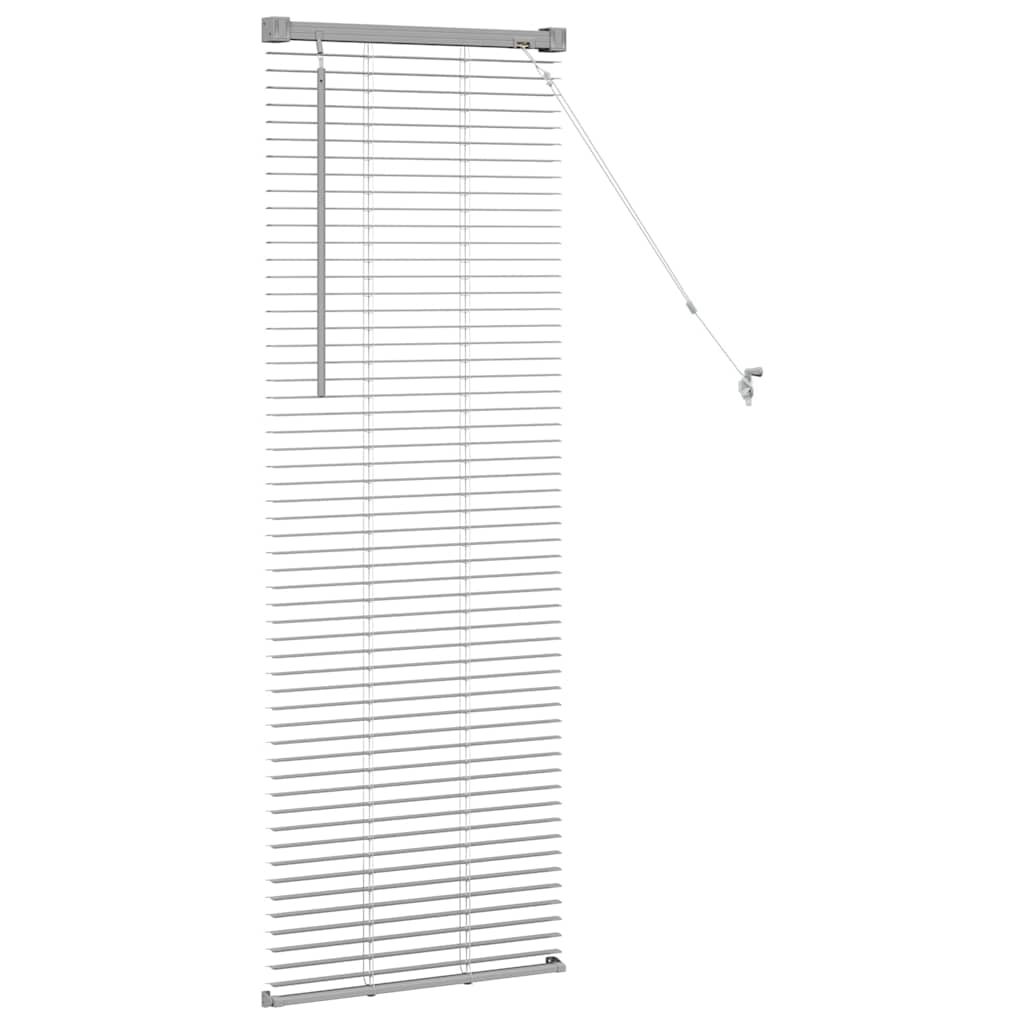 Window Blind with Curtains, Silver; Window Blind with