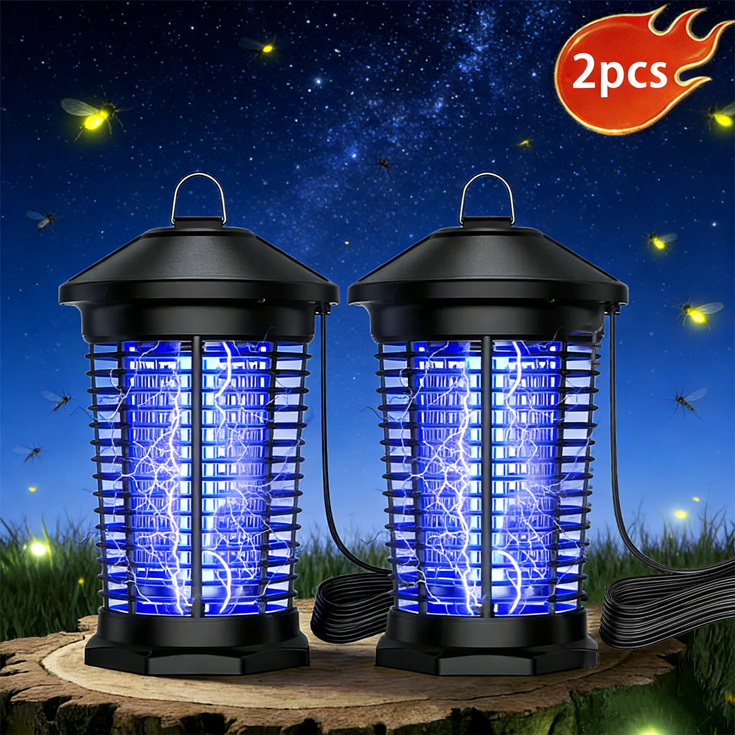 Electric Mosquito Killer with 4000V Shock and IPX6 Waterproof Rating, 6‑Foot Power Cord