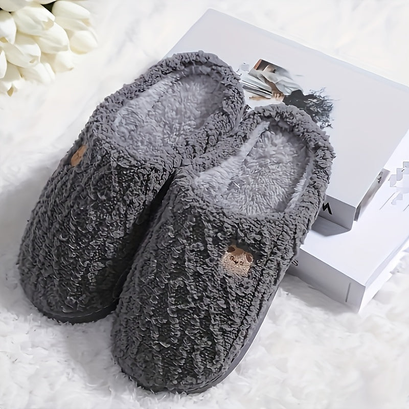 Slippers For Winter Indoor Home Use, Anti Slip And Warm For Couples, Bags And Soft Soled Winter Woolen Slippers