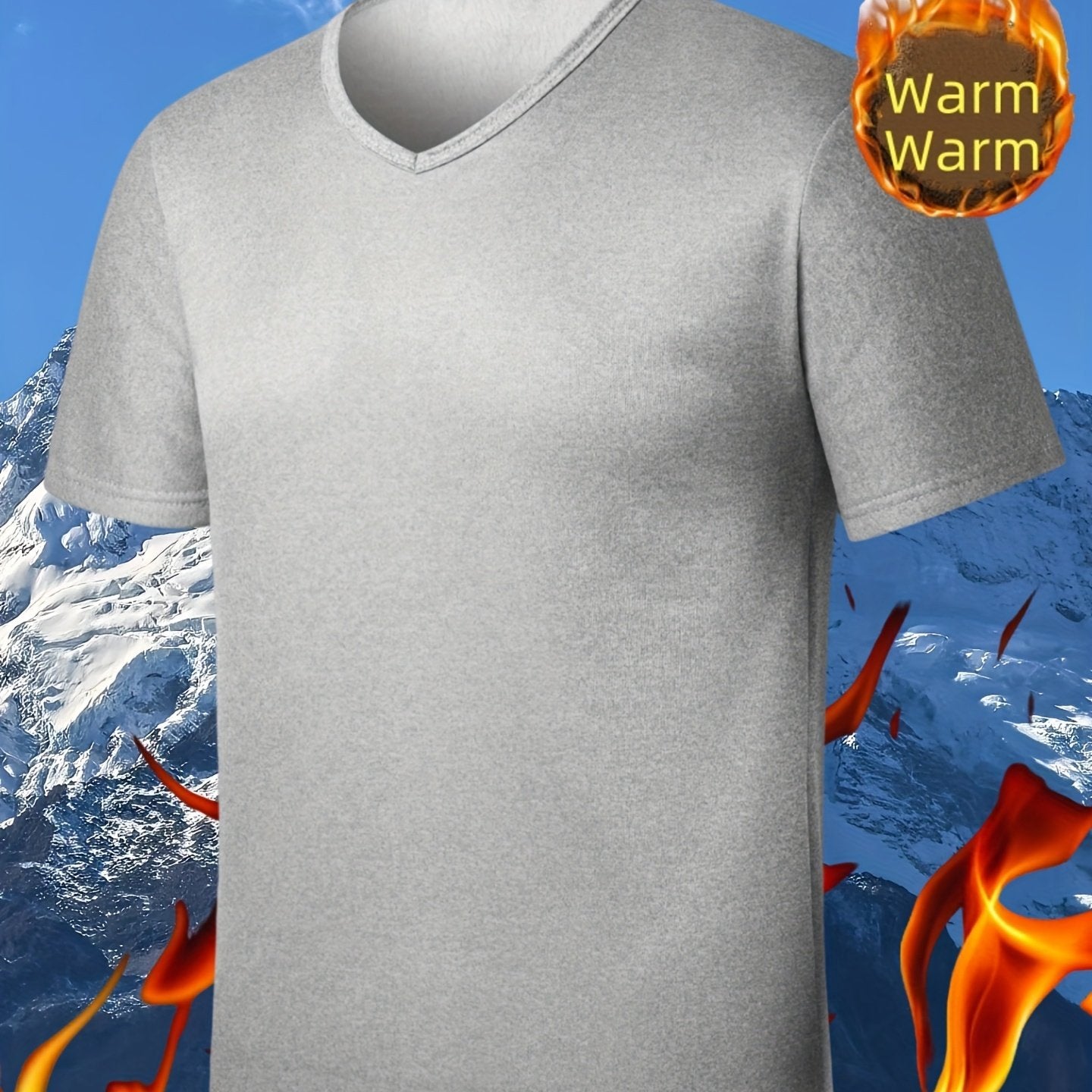 Women's Short Sleeve Thermal V-Neck Top
