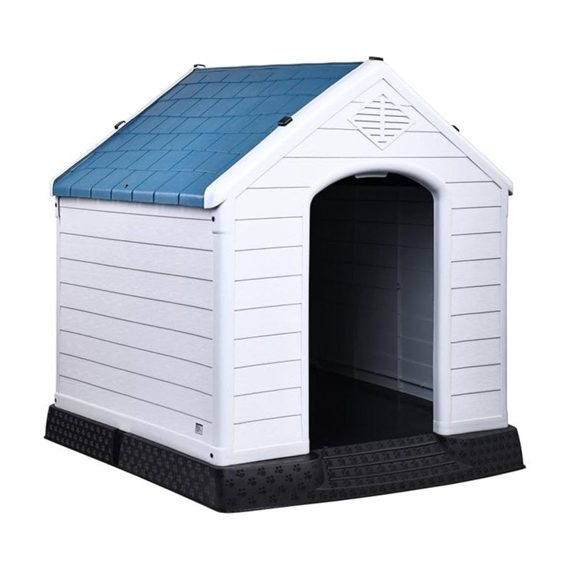 Balancefrom Plastic Dog House, Insulated Doghouse Puppy Shelter, Water Resistant Easy Assembly Sturdy Dog Kennel With Elevated Floor And Air Vents, Ventilate For Small To Large Sized Dogs