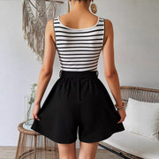 Casual Commuter Jumpsuit With Straps And Wide Legs